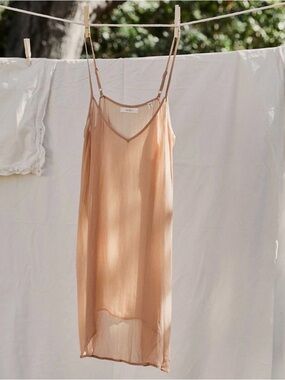 Doen Sheer Slip Dress in Nude Peach